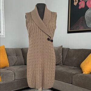 Calvin Klein Brown Ribbed Knit dress